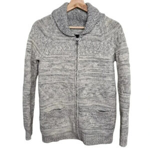Aritzia Womens Tna XXsmall  Grey Lambswool Cochiwan Full Zip Cardigan
